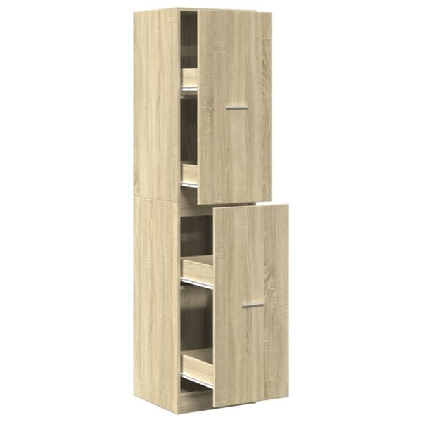 vidaXL Apotekskap sonoma eik 40x41x174,5 cm konstruert tre