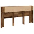 Miniatyrbilde 7 av 11: vidaXL Hodegavl gammelt tre 200x18,5x102,5 cm konstruert tre