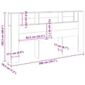 Miniatyrbilde 10 av 11: vidaXL Hodegavl gammelt tre 200x18,5x102,5 cm konstruert tre