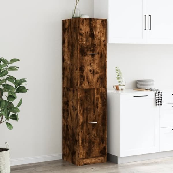 vidaXL apotekerskab 40x41x174,5 cm konstrueret træ røget egetræsfarve