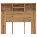 Miniatyrbilde 5 av 11: vidaXL Hodegavl med hyller artisan tre 120x19x103,5 cm konstruert tre