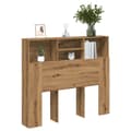 Miniatyrbilde 2 av 11: vidaXL Hodegavl med hyller artisan tre 120x19x103,5 cm konstruert tre