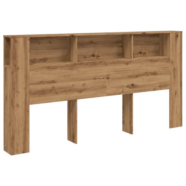 vidaXL Hodegavl med hyller artisan eik 200x19x103,5 cm konstruert tre