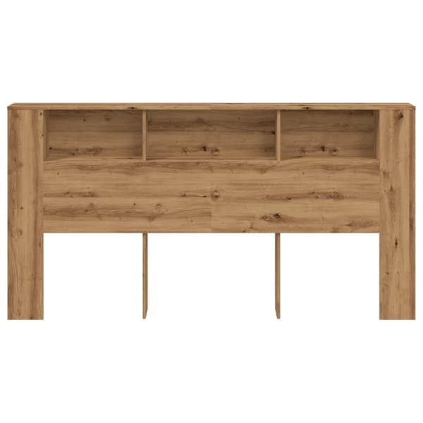 vidaXL Hodegavl med hyller artisan eik 200x19x103,5 cm konstruert tre