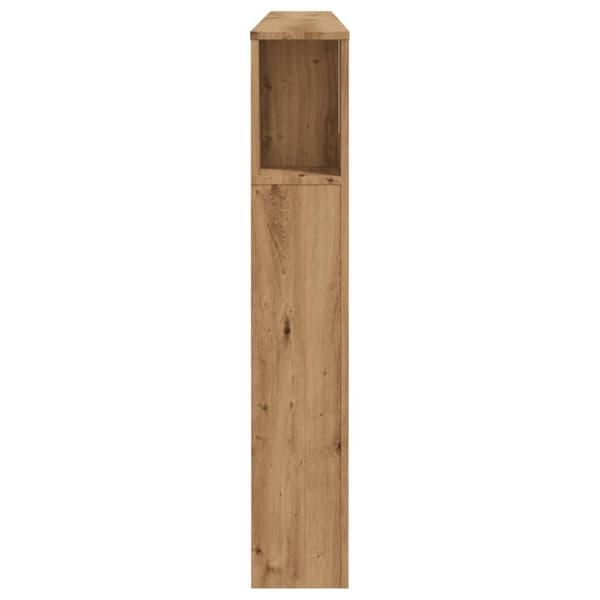 vidaXL Hodegavl med hyller artisan eik 200x19x103,5 cm konstruert tre