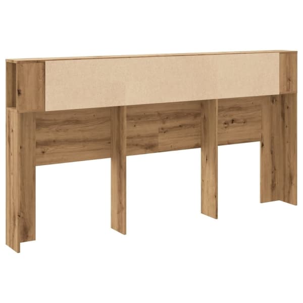 vidaXL Hodegavl med hyller artisan eik 200x19x103,5 cm konstruert tre