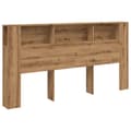 Miniatyrbilde 1 av 11: vidaXL Hodegavl med hyller artisan eik 200x19x103,5 cm konstruert tre
