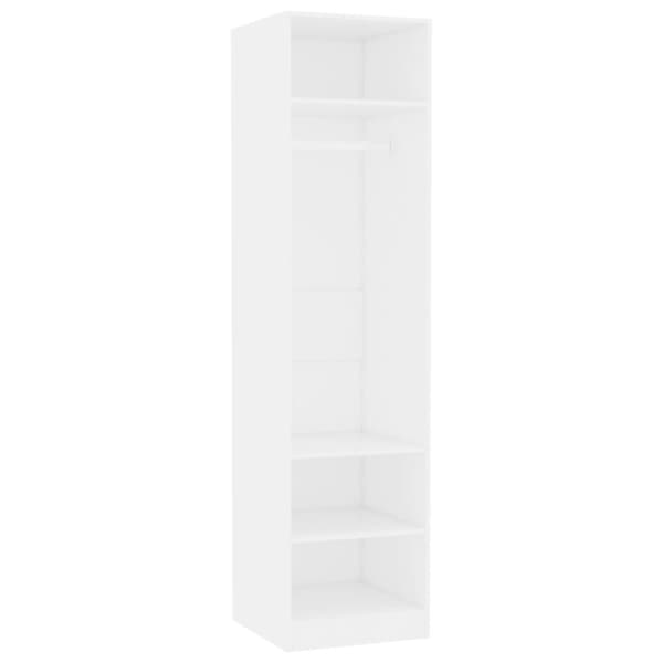 Garderob vit 50x50x200 cm konstruerat trä