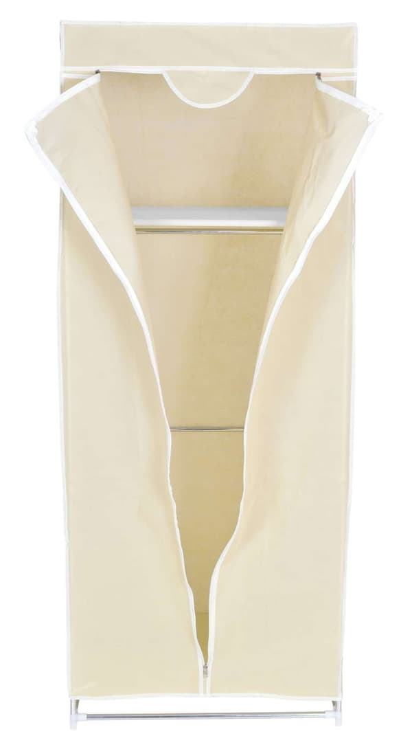 Fela textilgarderob med hylla - beige