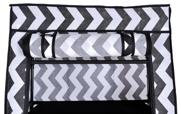 Lea textil skoskåp - zebra