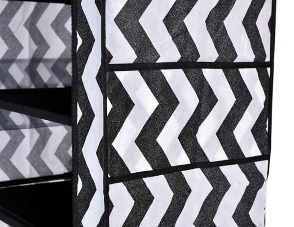 Lea textil skoskåp - zebra