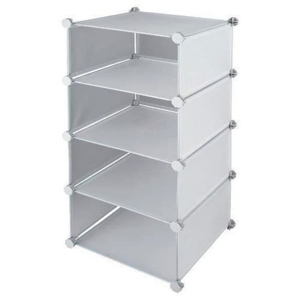 Mondex Förvaringsskåp Modulär med 4 Plastbackar Vit 39,5 x 37 x 81 cm - INX406-00