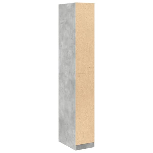 klædeskab 30x50x200 cm konstrueret træ betongrå