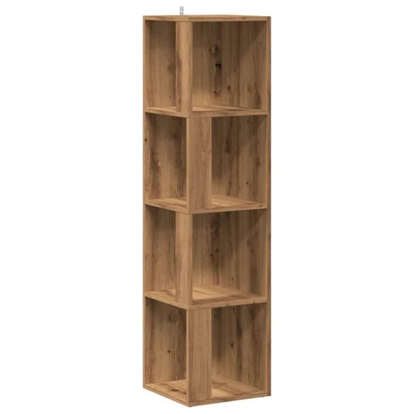 vidaXL Hjørneskap artisan eik 33x33x132 cm konstruert tre