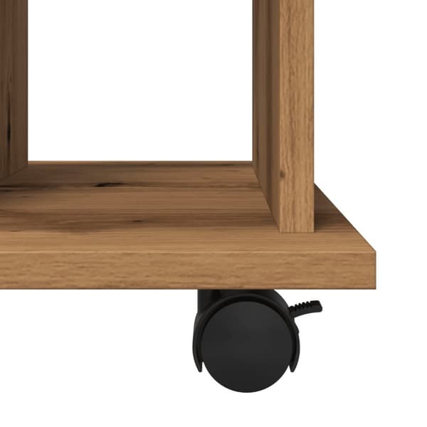 vidaXL Rulleskap artisan eik 60x53x72 cm konstruert tre