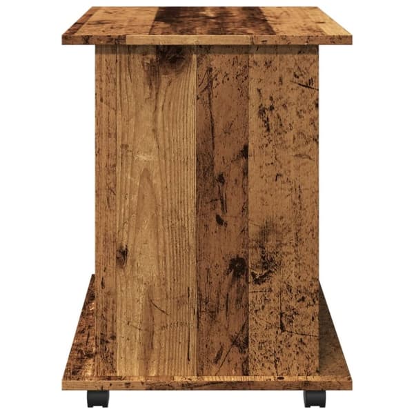 vidaXL Kaappi pyörillä vanhaa puuta 60x45x60 cm lastulevy