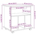 Pikkukuva 11 / 11: vidaXL Kaappi pyörillä vanhaa puuta 60x45x60 cm lastulevy