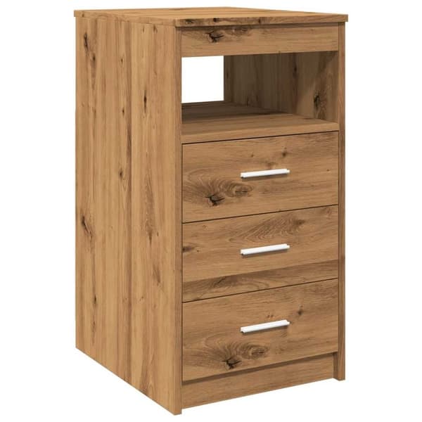 vidaXL Kommode artisan eik 40x50x76 cm konstruert tre