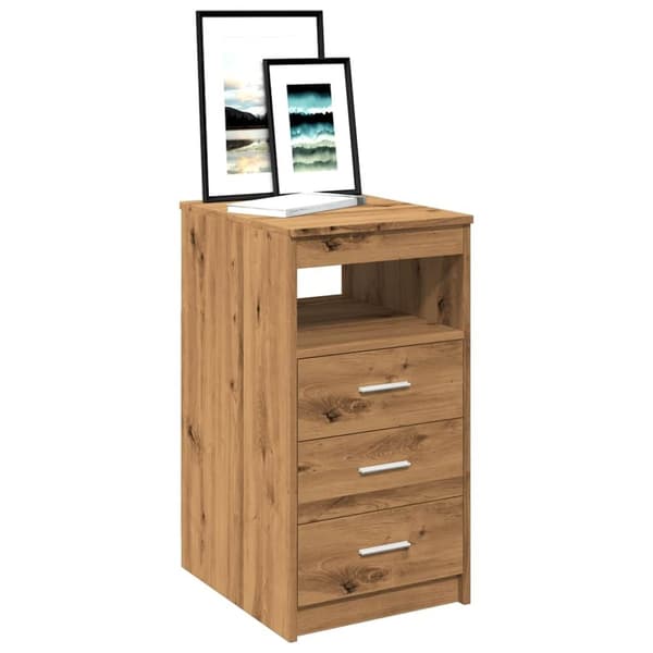 vidaXL Kommode artisan eik 40x50x76 cm konstruert tre