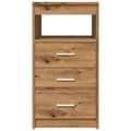 Miniatyrbilde 6 av 11: vidaXL Kommode artisan eik 40x50x76 cm konstruert tre