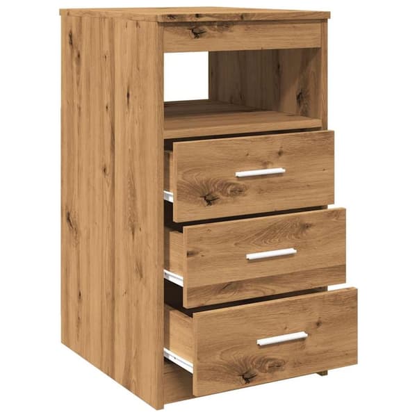 vidaXL Kommode artisan eik 40x50x76 cm konstruert tre
