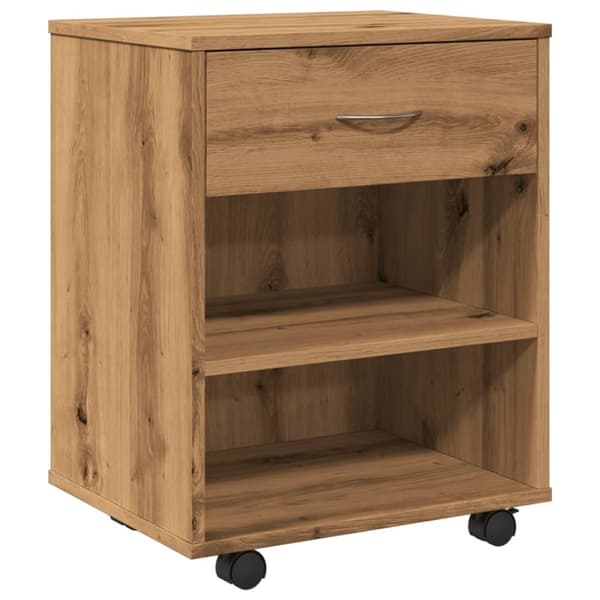 vidaXL rullebord 46x36x59 cm konstrueret træ kunsteg