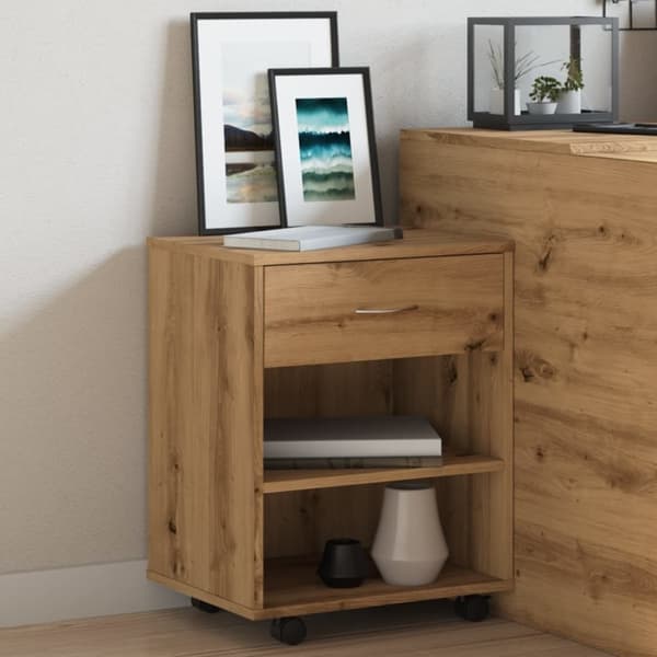 vidaXL rullebord 46x36x59 cm konstrueret træ kunsteg