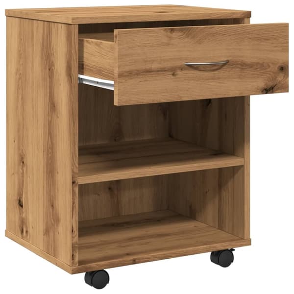 vidaXL rullebord 46x36x59 cm konstrueret træ kunsteg