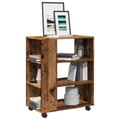 Pikkukuva 2 / 11: vidaXL Kaappi pyörillä vanhaa puuta 60x35x75 cm lastulevy