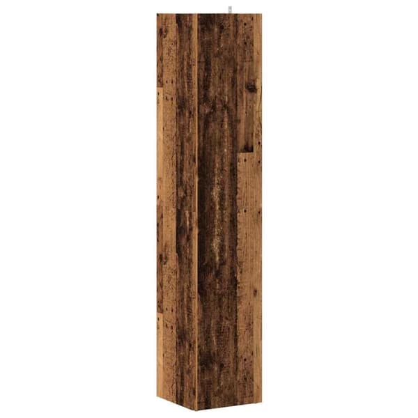 vidaXL Kulmakaappi vanha puu 33x33x165 cm lastulevy