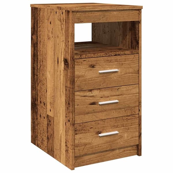 vidaXL skuffeskab 40x50x76 cm konstrueret træ gammelt træ