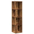 Miniatyrbilde 3 av 10: vidaXL Hjørneskap gammelt tre 33x33x132 cm konstruert tre