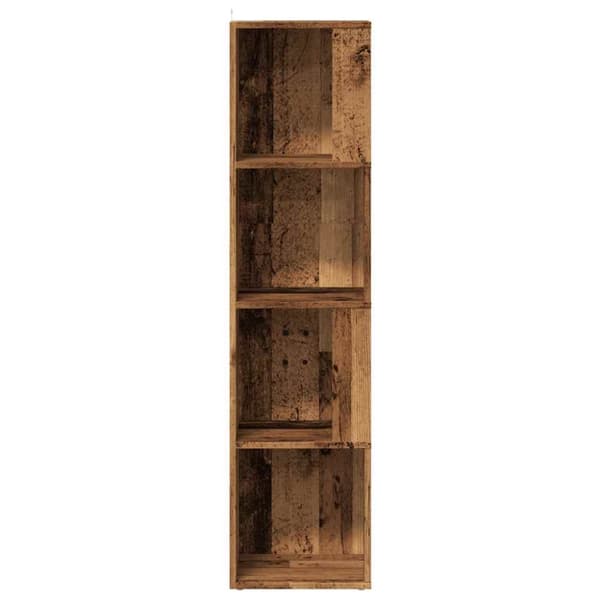 vidaXL Hjørneskap gammelt tre 33x33x132 cm konstruert tre