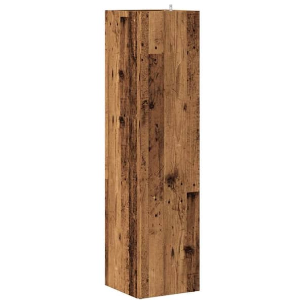 vidaXL Hjørneskap gammelt tre 33x33x132 cm konstruert tre