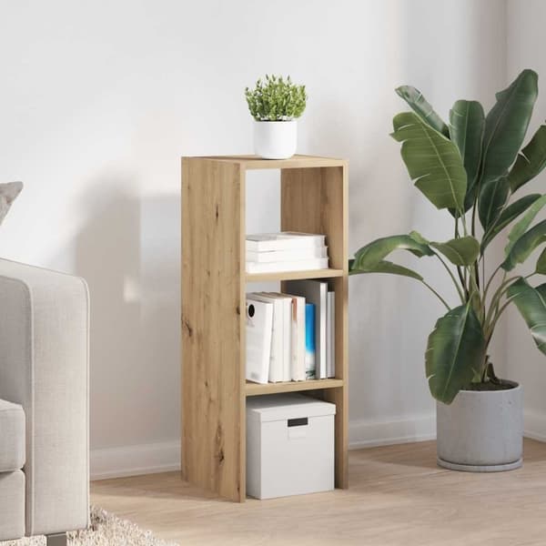vidaXL Bokhylla stapelbar artisan ek 30x30x80 cm konstruerat trä