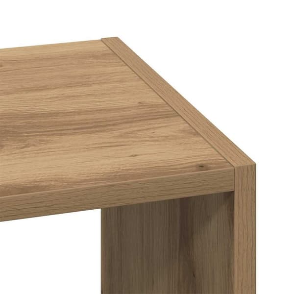 vidaXL Bokhylla stapelbar artisan ek 30x30x80 cm konstruerat trä