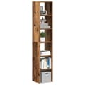 Miniatyrbilde 2 av 11: vidaXL Bokhyller 2 stk stablebar gammelt tre 30x30x80cm konstruert tre