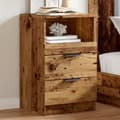 Miniatyrbilde 4 av 11: vidaXL Nattbord 2 stk gammelt tre 40x36x65 cm konstruert tre