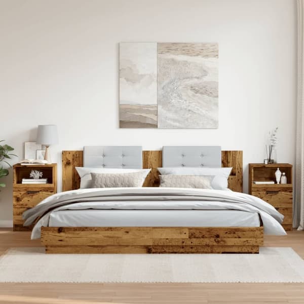 vidaXL Nattbord 2 stk gammelt tre 40x36x65 cm konstruert tre