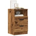 Miniatyrbilde 2 av 11: vidaXL Nattbord 2 stk gammelt tre 40x36x65 cm konstruert tre