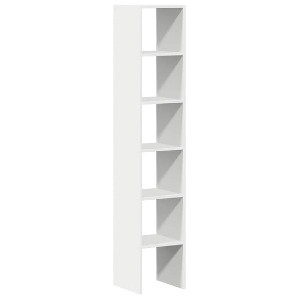 vidaXL bogreoler stabelbare 2 stk. 30x30x80 cm konstrueret træ hvid