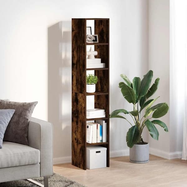 vidaXL bogreoler stabelbare 2 stk. 30x30x80 cm røget egetræsfinish
