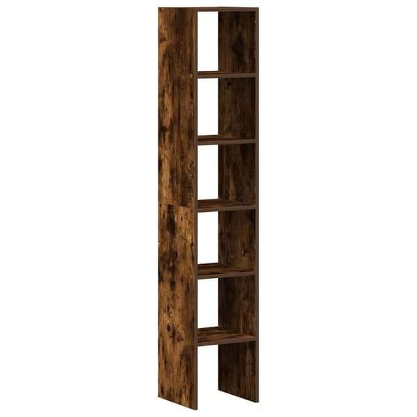 vidaXL bogreoler stabelbare 2 stk. 30x30x80 cm røget egetræsfinish