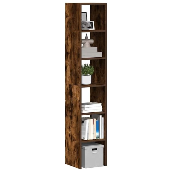 vidaXL bogreoler stabelbare 2 stk. 30x30x80 cm røget egetræsfinish