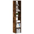 Miniatyrbillede 2 af 11: vidaXL bogreoler stabelbare 2 stk. 30x30x80 cm røget egetræsfinish