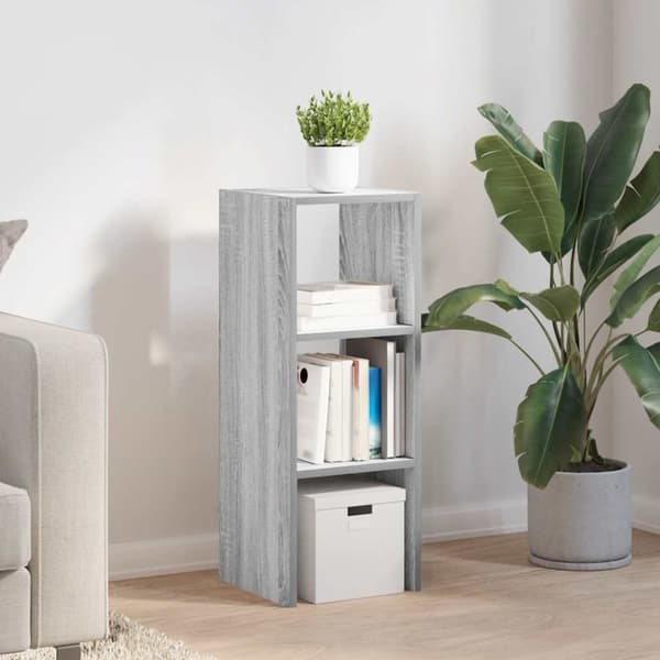 vidaXL bogreol stabelbar 30x30x80 cm konstrueret træ grå sonoma-eg