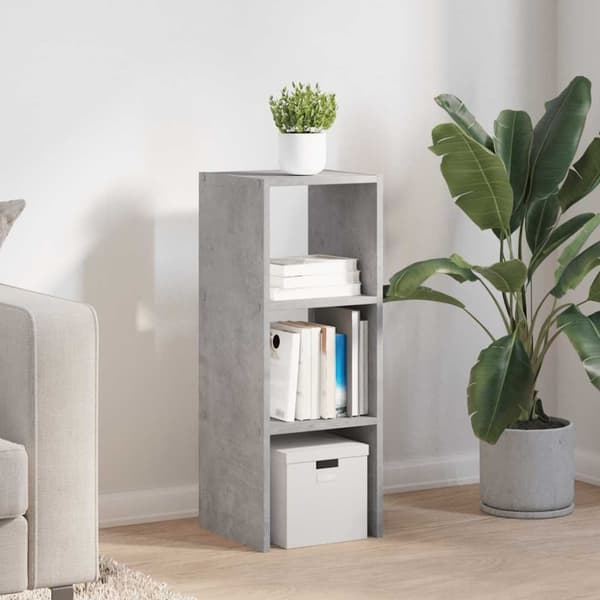 vidaXL bogreol stabelbar 30x30x80 cm konstrueret træ betongrå
