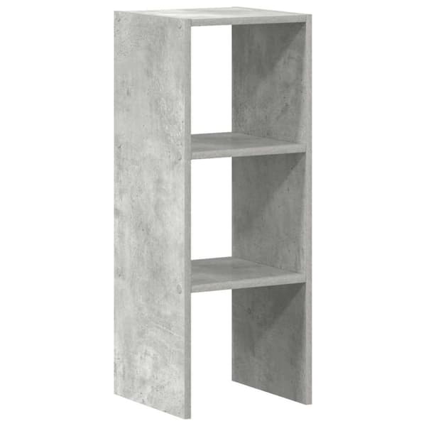 vidaXL bogreol stabelbar 30x30x80 cm konstrueret træ betongrå