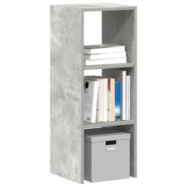 vidaXL bogreol stabelbar 30x30x80 cm konstrueret træ betongrå