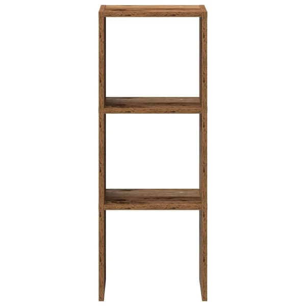 vidaXL Bokhylle stablebar gammelt tre 30x30x80 cm konstruert tre